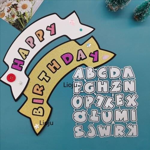 26 letters die cut Scrapbooking Metal Cutting Dies Craft Stamps die Cut Embossing Greeting Card Make Stencil Cover