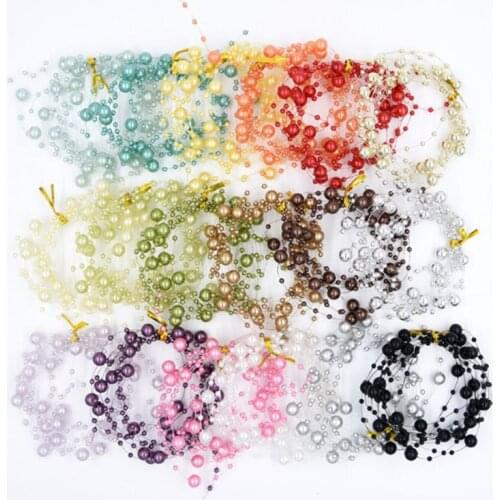 5 m /bag 20 colors Multi -size ABS Imitation Pearl Claw Chain Trim for DIY Bridal Decoration Jewelry Findings Craft Accessories