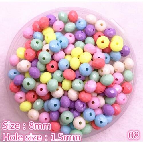 50pcs/lot Multicolour Acrylic Large Hole Beads for Children Children Beads for Jewelry Making DIY Handmade Bracelets Necklace #G