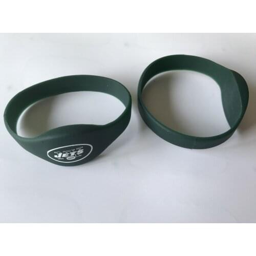 500pcs/lot EM4100 125Khz RFID silicone RFID smart wristband customized printable wrist tag
