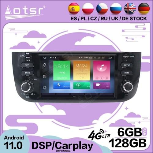 6+128G Carplay Android 11 For Fiat Linea 2009-2015 Car Multimedia GPS Screen Video Player Radio Receiver Audio Stereo Head Unit