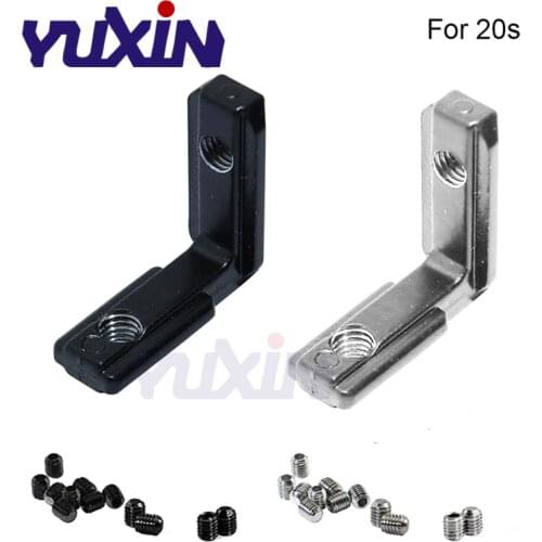 50/30Pcs T Slot L Shape 90 Degree 2020 Series Aluminum Profile Accessories Inside Corner Connector Bracket With 4mm Screw