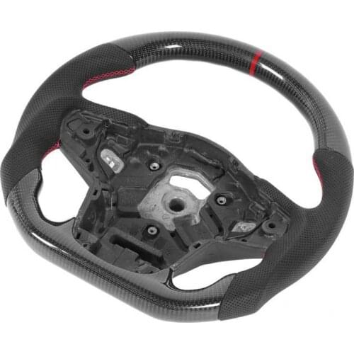 Car Horns steering wheel Carbon Fiber Steering Wheel Nappa Perforated Leather Fit for GR Supra A90 2020+ Car Steering Wheel