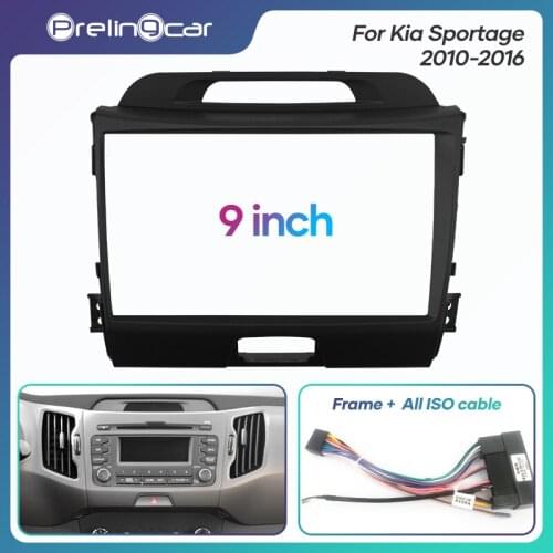 1Din 2Din Car DVD Navigation Radio Fascia Frame For Kia Sportage 2010-2016 Stereo Receiver Player Panel Dash Trim Kits
