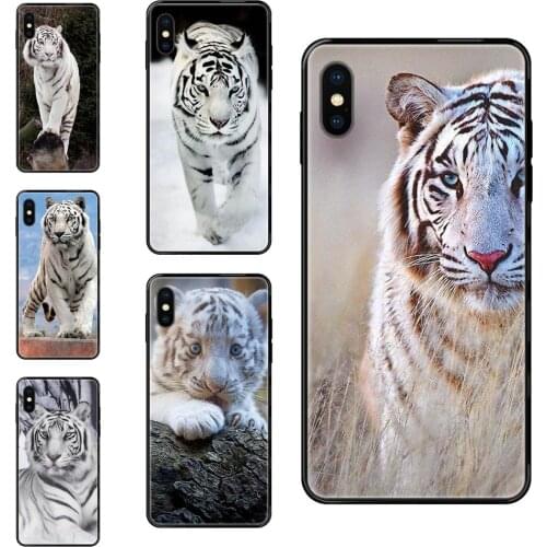 White Bengal Tiger For Xiaomi Redmi Note 4 5 5A 6 7 8 8T 9 9S Pro Max Black Soft TPU Case Coque Cover Present