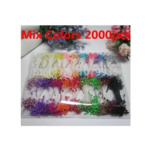 Free shipping 3mm double tips artificial flower stamen Nylon Silk flowers material for gift/craft cards cakes/wedding decoration