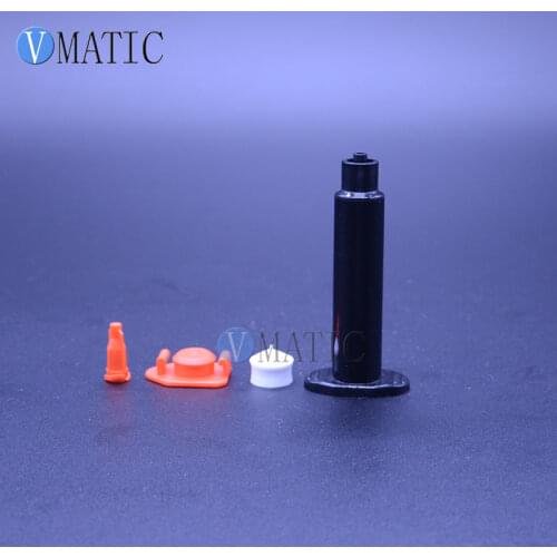 Free Shipping 5cc/ 5ml Black Pneumatic Syringe Barrel With Plastic Stopper End Cover And Piston