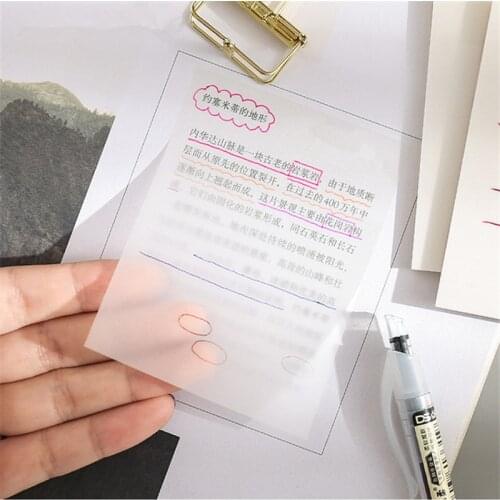 High Quality 50 sheets/set Transparent 6 Colour Memo Pad Sticky Notes Bookmark Marker Sticker Paper Student office Supplies