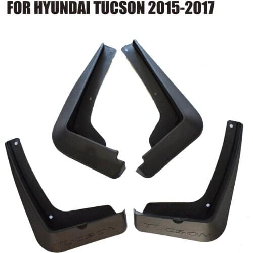 Set Molded Mud Flaps For Hyundai Tucson TL 2015 - 2017 Mudflap Splash Guards Mudguard Fender Front Rear 2015 2016 2017 YC101049