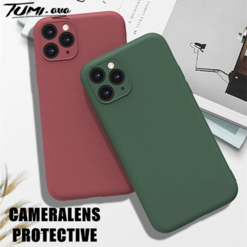 For iPhone 11 Case Original Liquid Silicone Soft Cover For Apple iPhone 11 Pro Max Matte Camera Protection Candy Color Back Case