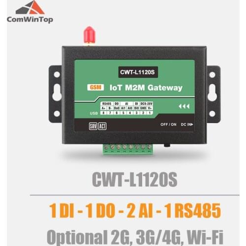 CWT-L1120S 1Di 1Do 2Ai RS485 Modbus Gprs 3G 4G Wifi Rtu Modem Iot Gateway