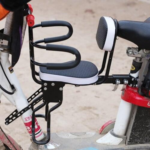 Kids Bike Seat Front Chair Backrest Seat Baby Carrier with Handrail Toddler Bicycle Safe Protective Mount with Armrest 1-3 Years