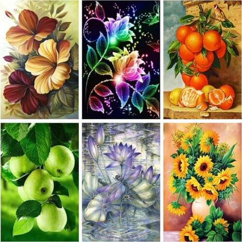 DIY 5D Diamond Painting Lemon Diamond Embroidery Fruits Picture of Rhinestones Cross Stitch Mosaic Paintings Kitchen Decor Gift