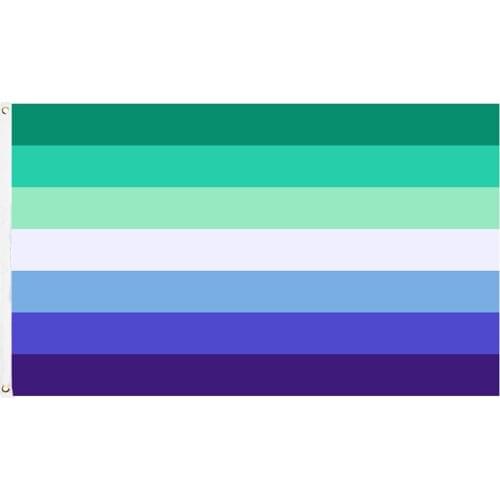 60x90cm/90x150cm LGBT Blue Gay Man Transgender Pride Flag 2x3ft/3x5ft Rainbow Banner