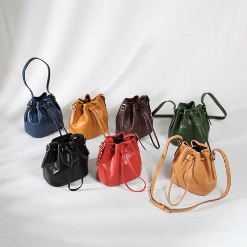 Classic Fashion Bucket Bag Solid Color Multi-Function Women Handbag Simple Bag New Versatile High Quality Shoulder Bags