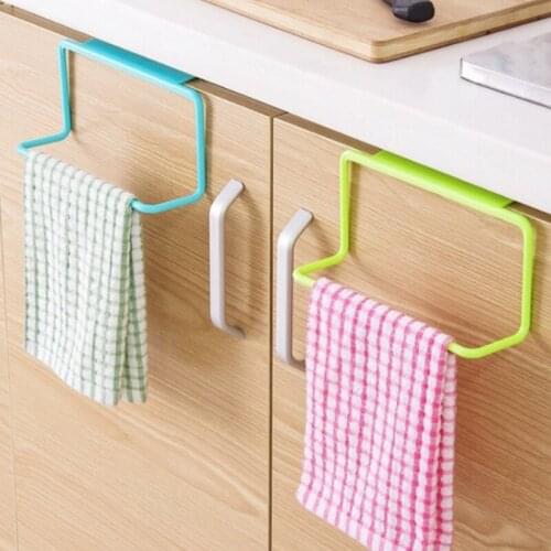 Kitchen Organizer Towel Rack Hanging Holder Bathroom Cabinet Cupboard Door Back Hanger Kitchen Supplies Accessories Cocina