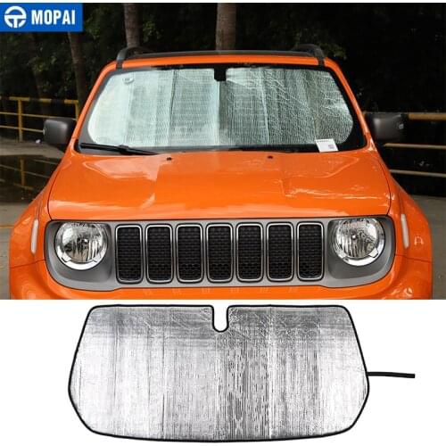 MOPAI Windshield Sunshades for Jeep Renegade 2016+ Car Front Windshield Sun Visor Cover Accessories for Jeep Renegade 2016