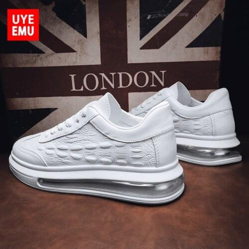 UYEEMU Mens Shoes 2021 New Summer Trend Small White Shoes Casual Increase Air Cushion Explosive Sneakers Fashionable Size 39-44