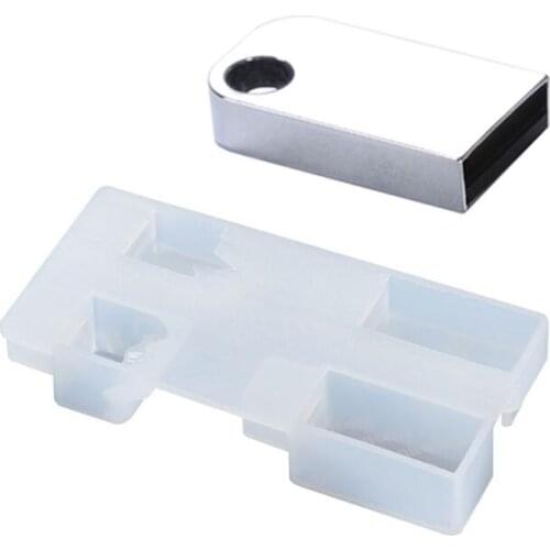 Handmade Snow Mountain USB Resin Molds Set with 8G USB Driver Epoxy Resin Mold Micro Landscape USB Mold Art Craft N2UE