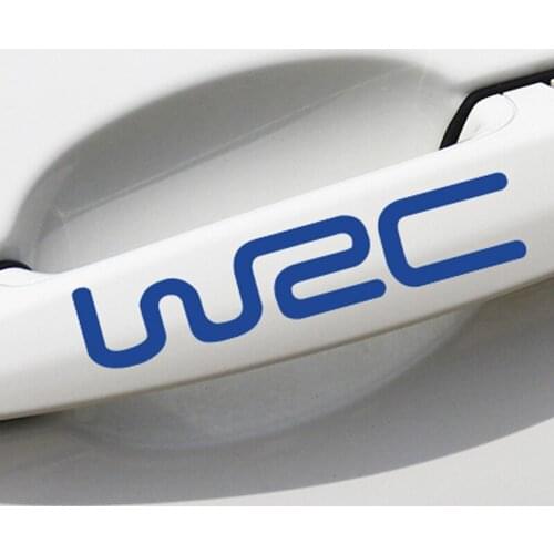 4Pcs WRC Car Door Handle Stickers and decals Reflective Rally Car Stickers for Citroen Peugeot Mazda Mitsubishi Subaru