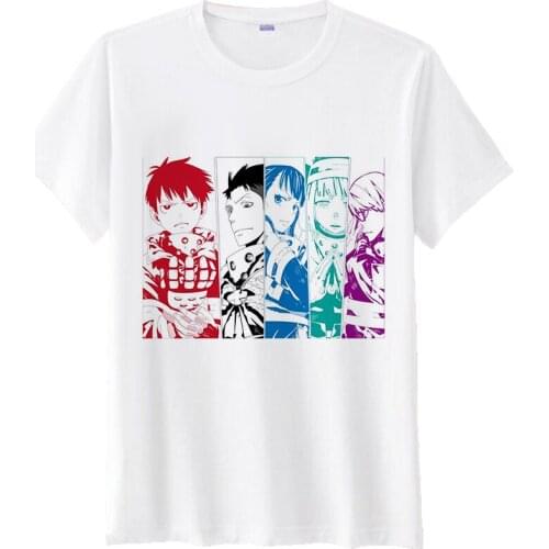 New Anime Enn Enn no Shouboutai Fire Force T shirt Shinra Kusakabe cosplay T-shirt Short Sleeve Tops Tee
