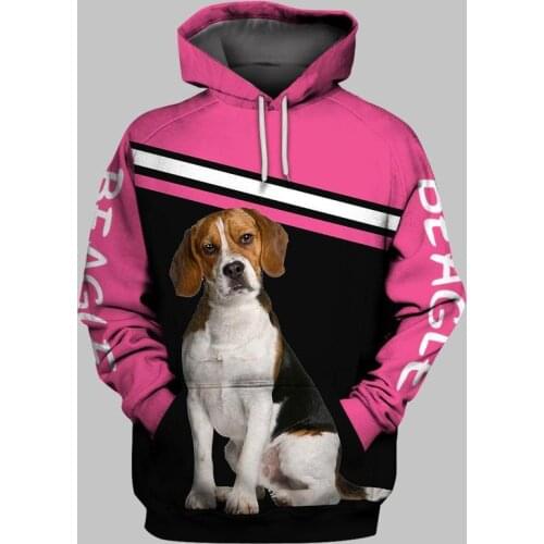 HX Newest Popular Animal Beagle 3D Print Hoodie Women Men Women Tracksuit Pullover Fashion Casual Hoodies Drop Shipping
