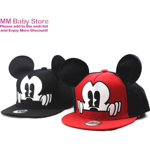 3-8Y Spring Summer Mickey Cartoon Kids Hat Boys Girls Baseball Caps Cute Net Baseball Hat Cartoon Hat Sun Shading Hip Hop Hat