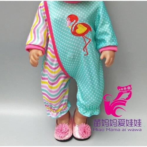 Fit for 18 inch dolls clothes green jumpsuit with hat 18" 43cm new born babydoll outfit accessory baby girl gifts