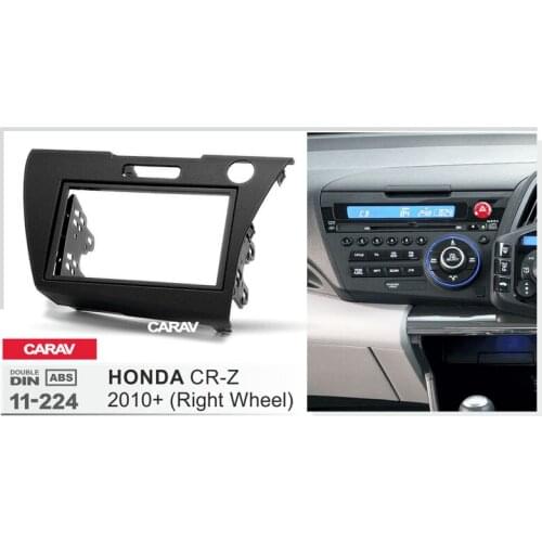 Radio Fascia for HONDA CR-Z 2010+ Right Wheel Double Din Radio DVD Stereo CD Panel Dash Mount CARAV 11-224