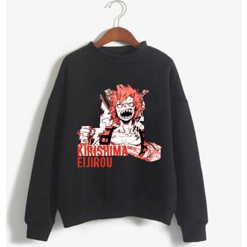 My Hero Academia Manga Oversize Streetwear Sweatshirt Men Women Unisex Loog Sleeve Men Women Funny Kirishima Eijiro Top