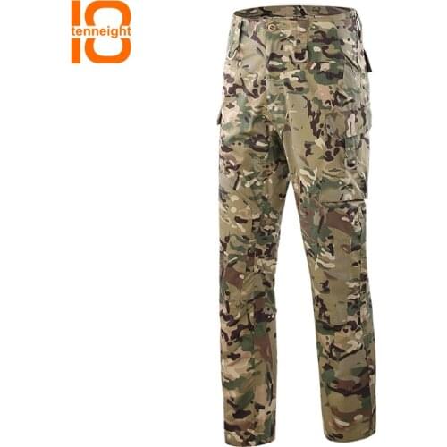 TENNEIGHT Tactical pants Camouflage mens Cargo casual Pants Multi Pockets Army Military Cotton male Trousers hunting pants