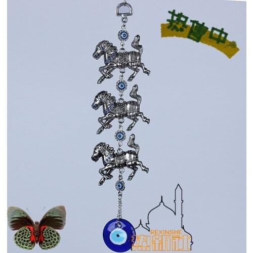 Turkey blue eyes small horse ornaments hanging pendant "Muslim home evil demon eyes baby