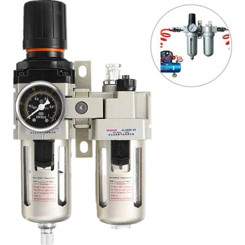 Air Compressor Oil Lubricator Moisture Water Tra p3/8 Filter Regulator Gauge Aluminum Alloy Pneumatic Parts Mechanical Hardware