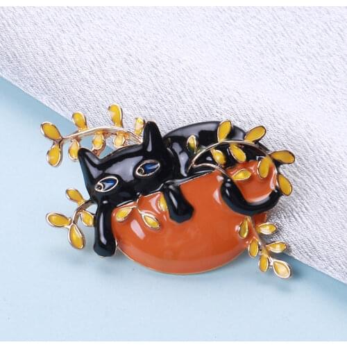 Zvoijio Black Brooches For Clothes