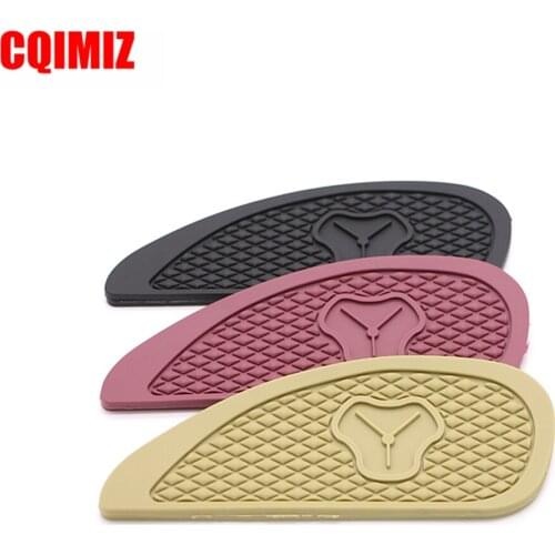 1 Pair Retro Motorcycle Cafe Racer Gas Fuel Tank Rubber Stickers Pad Protector Sheath Knee Grip Protector