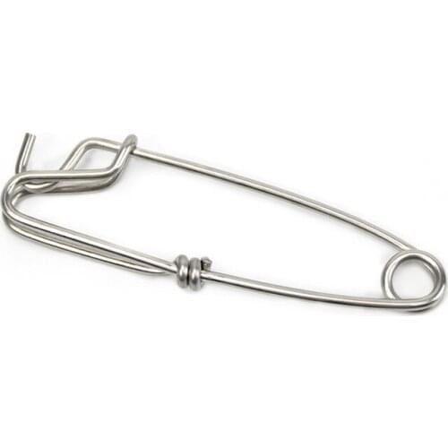 1pcs Sea Fishing Stainless steel Fishing Swivel Open Eye Clip quick pin snap Connector Accessories fishing tackle tool