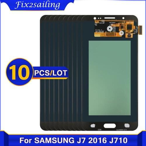 10 Pcs/lot 100% Tested ORIGINAL For Samsung Galaxy J7 2016 J710FN J710F J710M J710 LCD Display Touch Screen Digitizer Assembly