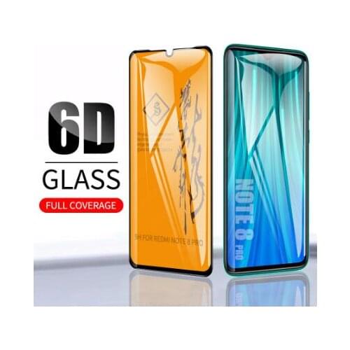 10pcs/lot 6D Full Glue Tempered Glass For Xiaomi Redmi Note 8 Pro Screen Protector Protective Film For Xiaomi Redmi Note 8