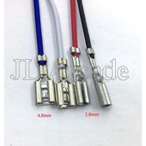 10pcs/lot Arcade push button 2 pin cable HAPP style SANWA button switch wires for Jamma arcade USB Encoder wiring harness
