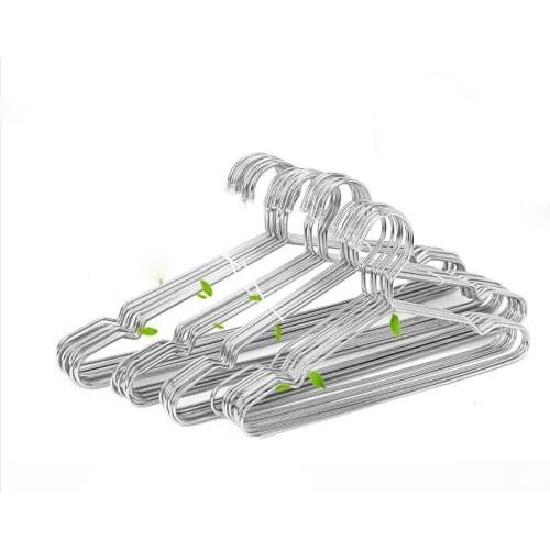 10pcs/lot Stainless Steel Thick 3.2mm Hangers Clothes Pegs Adults And Child Stainless Steel Hanger baby clothes hanger