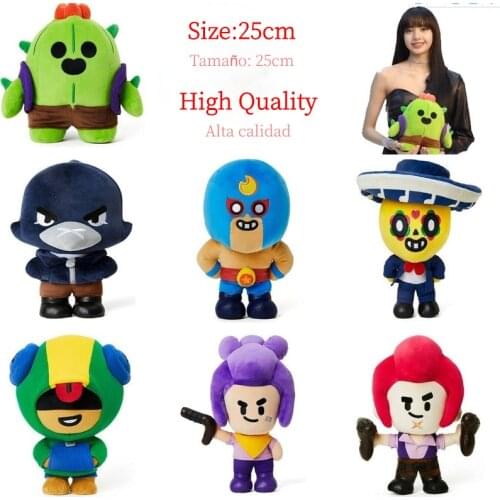25cm Leon Crow Game Stars Hoodie Plush Toy Dolls Kid Heroes Leon Crow Spike Stuff Anime Figure Model Dolls Boy Christmas Gifts