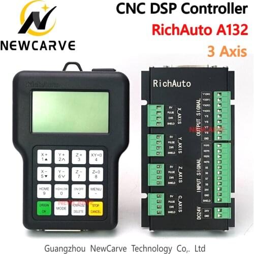 RichAuto DSP A132 A132E 3 Axis Remote Controller For Turning&Engraving Lathe Motion System NEWCARVE
