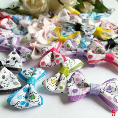 50pcs/lot Handmade DIY Ribbon Artificial Flower Wedding Decoration DIY Scrapbooking Bow Tie Decoration Craft 35*25mm