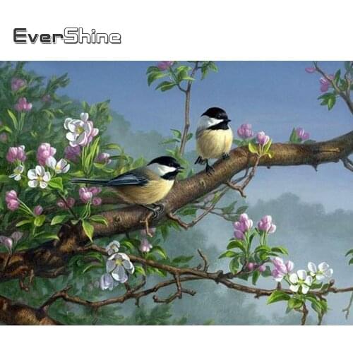 Evershine Diamond Painting Landscape Tree Full Drill Square Diamond Mosaic Animals Bird Diamond Embroidery Scenery Bead Picture
