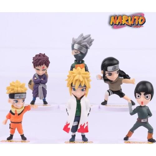 6Pcs Naruto Doll Kawaii Action Figure Anime Figure Anime Childrens Gifts Uzumaki Naruto Kakashi Gaara