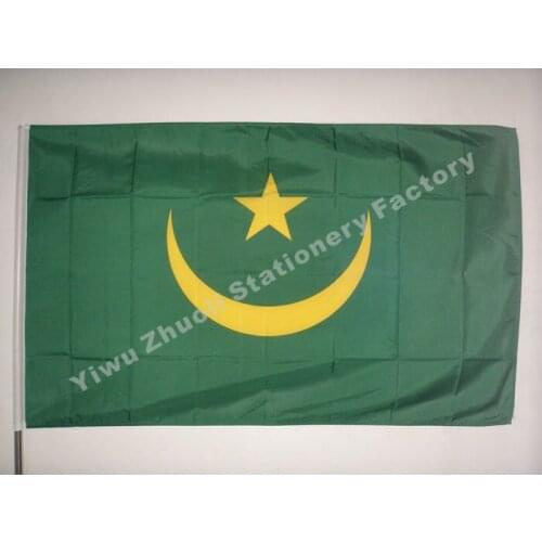 Mauritania Flag 150X90cm (3x5FT) 115g 100D Polyester High Quality Free Shipping The Islamic Republic Of Mauritania
