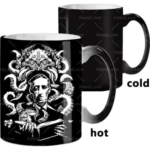 H.P. Lovecraft Cthulhu Mug Color Changing Mug Wine Tea Coffee Cup Magic Mugs