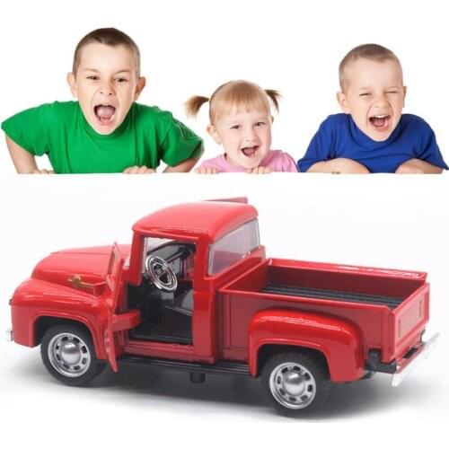 Classic Rustic Vintage Metal Pickup Truck Red Christmas Home Office Decor Childrens Gifts Decorations Red Metal Truck