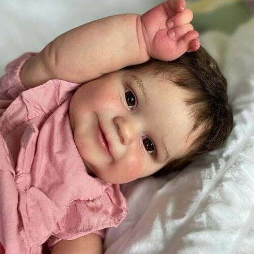 50cm/60cm Baby Reborn Maddie Girl Doll with Root Hair Toddler Popular Soft Plush Toy bebe reborn silicone doll High Quality gift
