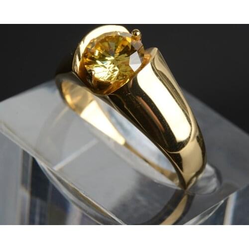 Fashion Accessories Zircon Stainless Steel Mens Ring With Shining CubicZirconia Engagement Wedding Jewelry Drop Shipping